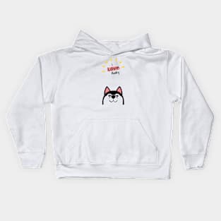 I love husky dog Kids Hoodie